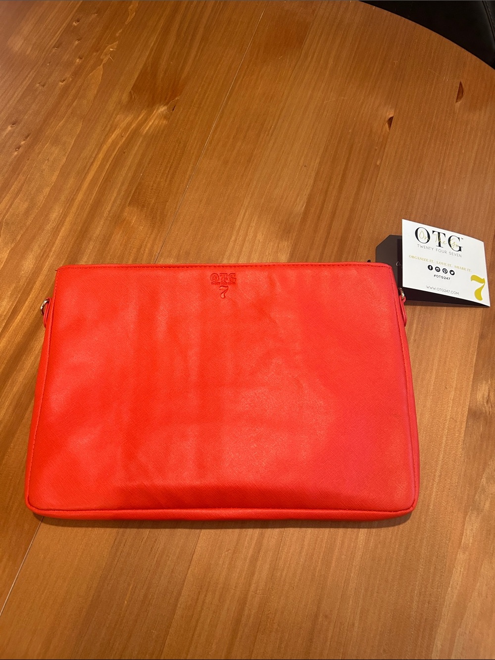 NWT OTG|247 #7 Orange Foodie Insulated Crossbody Bag Vegan Leather